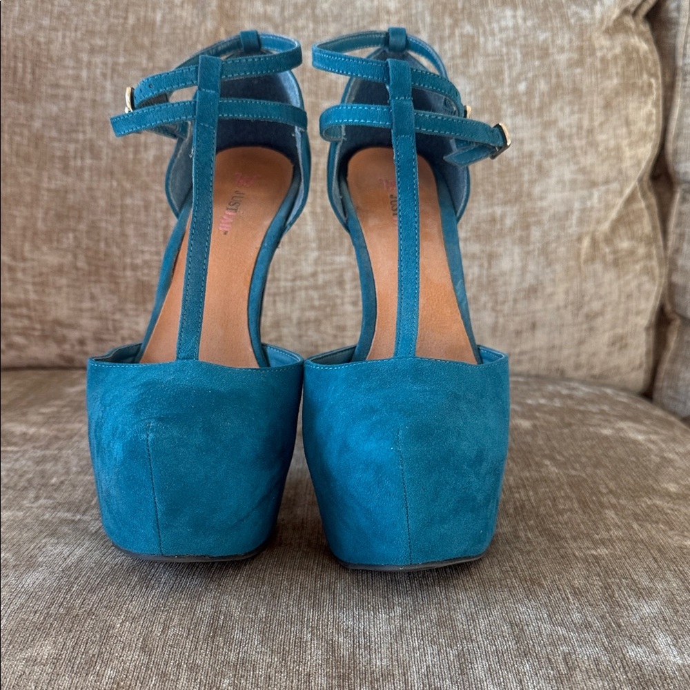 JustFab Turquoise Strappy Heels